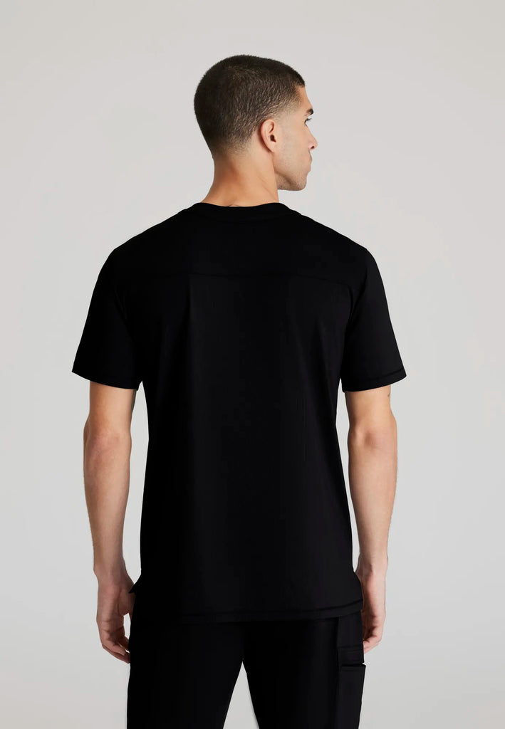 Barco Scrubs Men's Flex Knit Top Black | scrub-supply.com