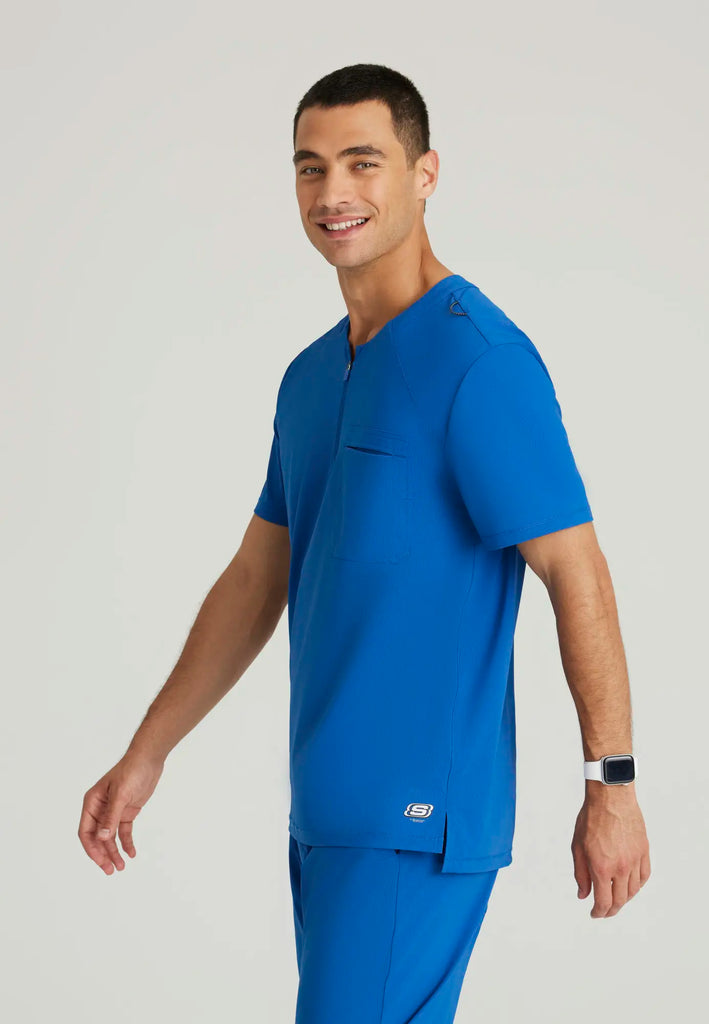 Barco Scrubs Men's Flex Knit Top New Royal | scrub-supply.com