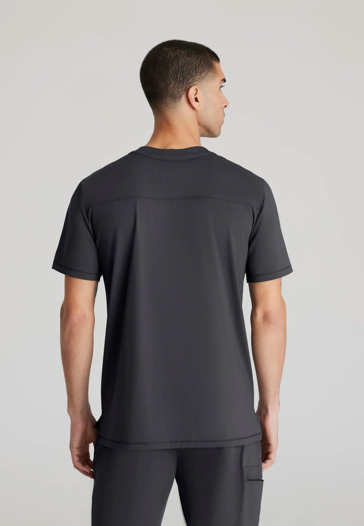 Barco Scrubs Men's Flex Knit Top Pewter | scrub-supply.com