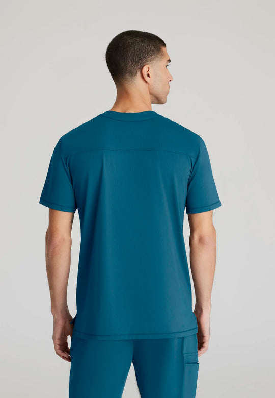 Skechers by Barco Scrubs Men's Flex Knit Top Bahama | scrub-supply.com