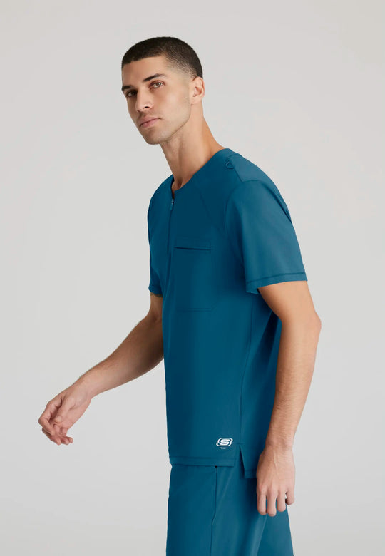 Skechers by Barco Scrubs Men's Flex Knit Top Bahama | scrub-supply.com