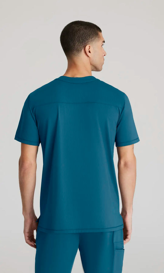 Skechers by Barco Scrubs Men's Flex Knit Top Bahama | scrub-supply.com