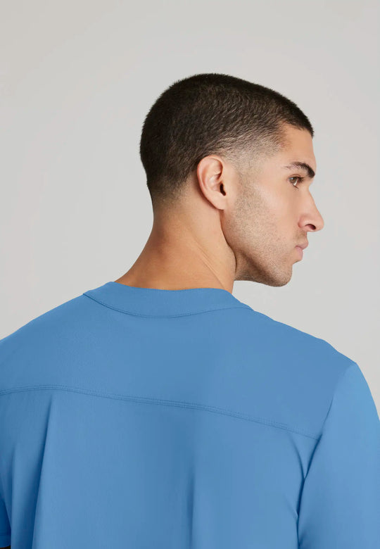 Skechers by Barco Scrubs Men's Flex Knit Top Ceil Blue | scrub-supply.com