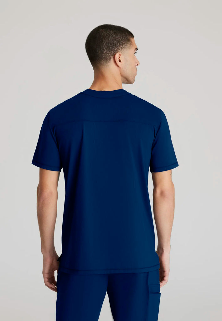 Barco Scrubs Men's Flex Knit Top Navy | scrub-supply.com