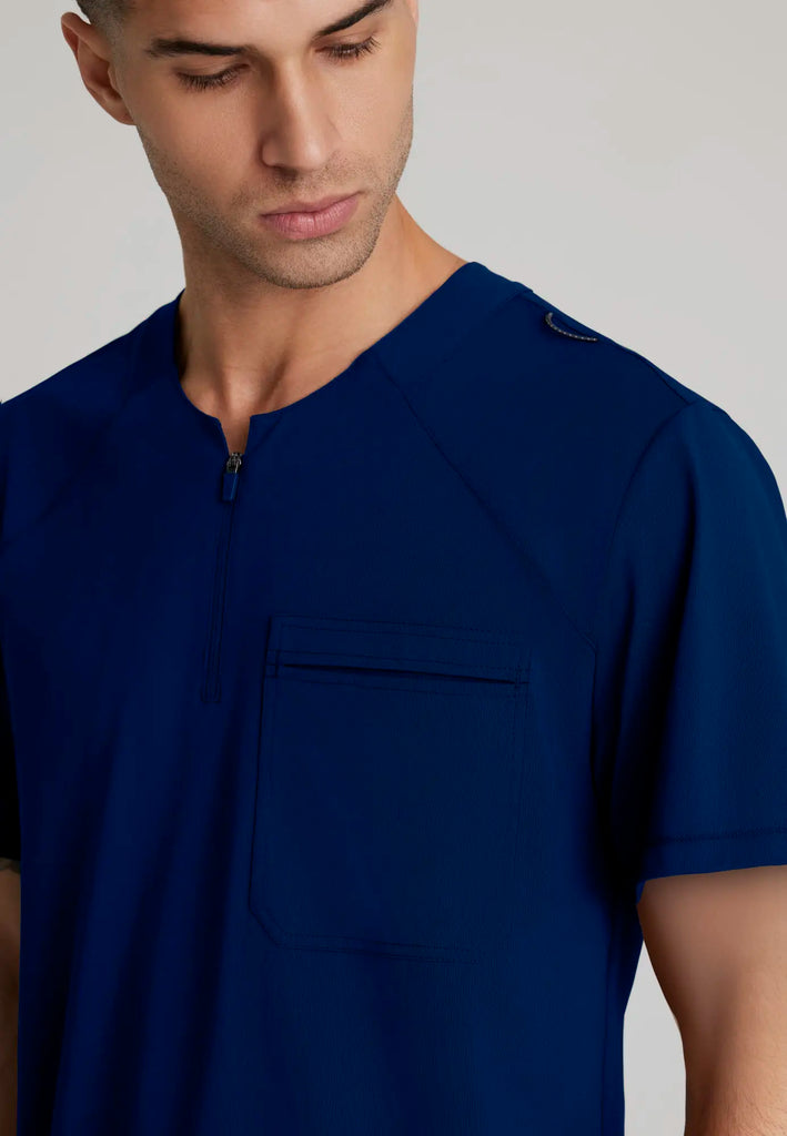 Barco Scrubs Men's Flex Knit Top Navy | scrub-supply.com