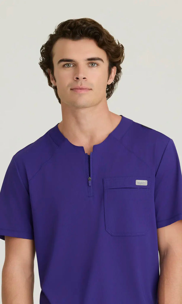 Skechers by Barco Scrubs Men's Flex Knit Top Brilliance | scrub-supply.com