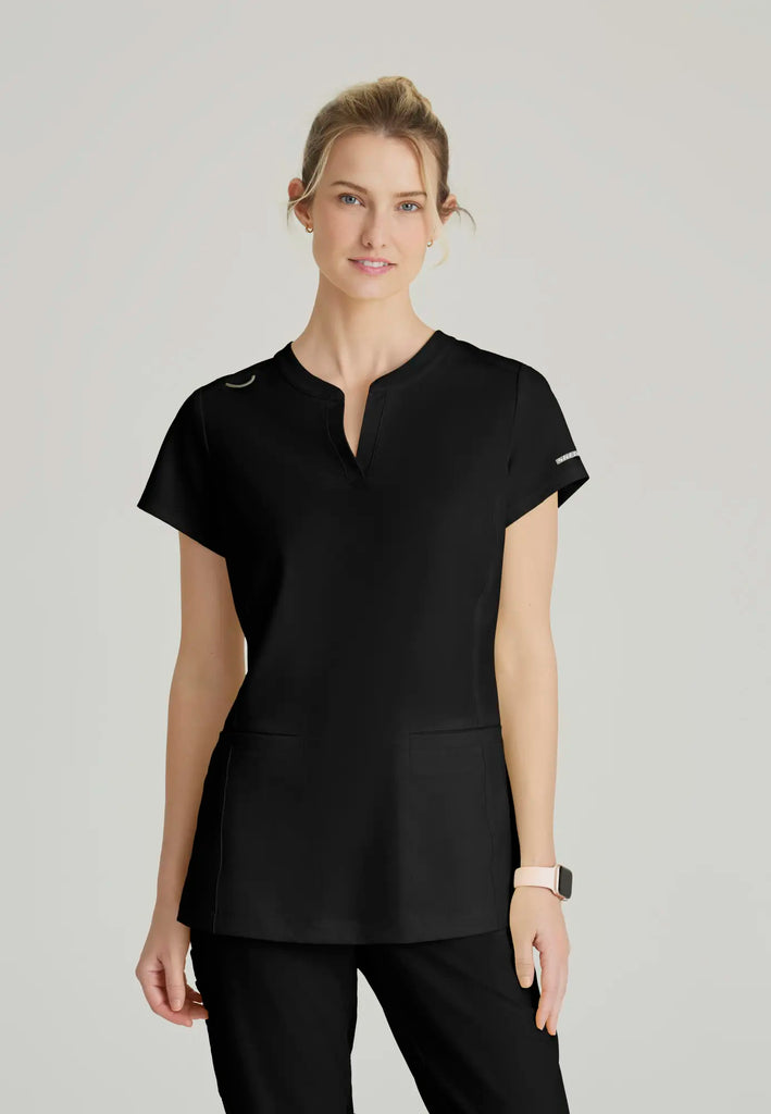 Barco Scrubs Women's Coast Top Black | scrub-supply.com