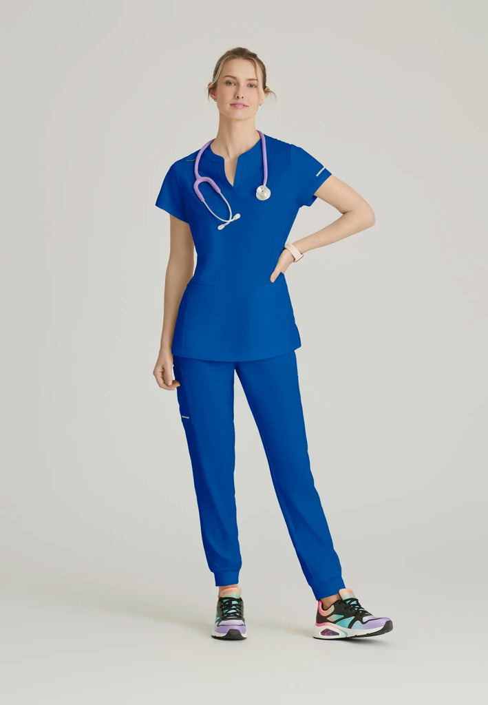 Barco Scrubs Women's Coast Top New Royal | scrub-supply.com