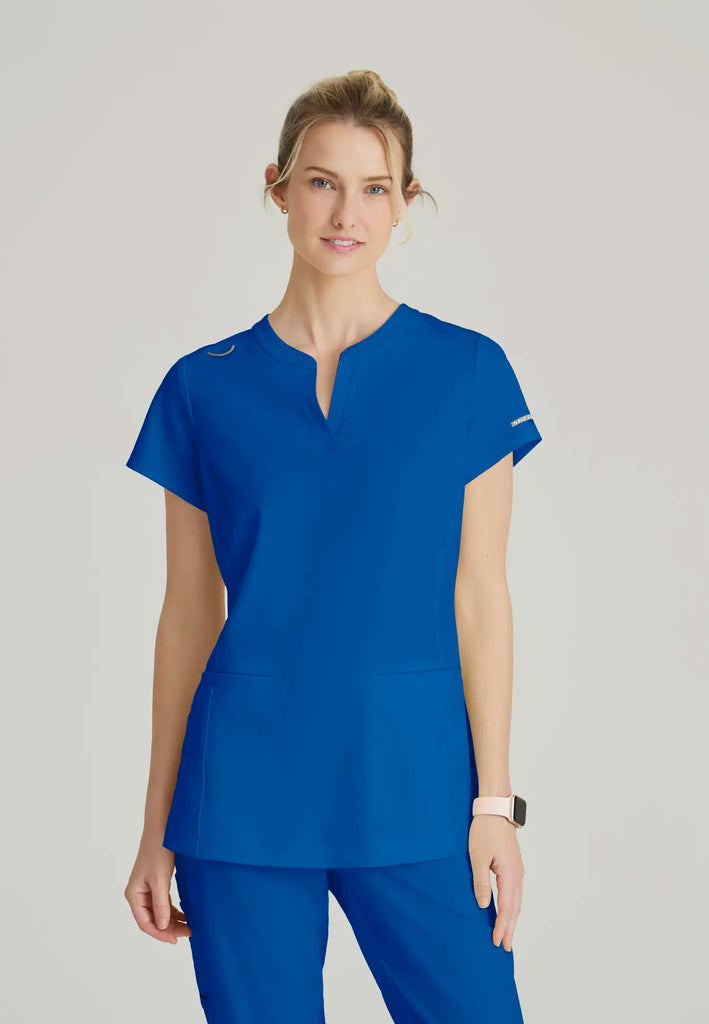 Barco Scrubs Women's Coast Top New Royal | scrub-supply.com