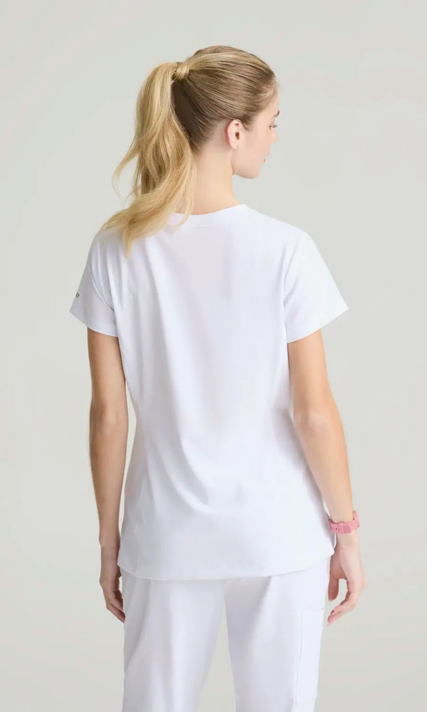 Skechers by Barco Scrubs Women's Coast Top White | scrub-supply.com