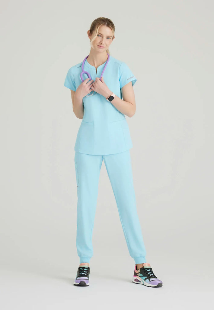 Barco Scrubs Women's Coast Top Poolside Blue | scrub-supply.com