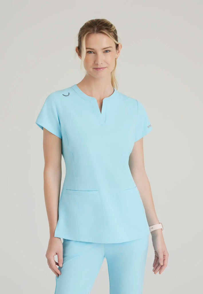 Barco Scrubs Women's Coast Top Poolside Blue | scrub-supply.com