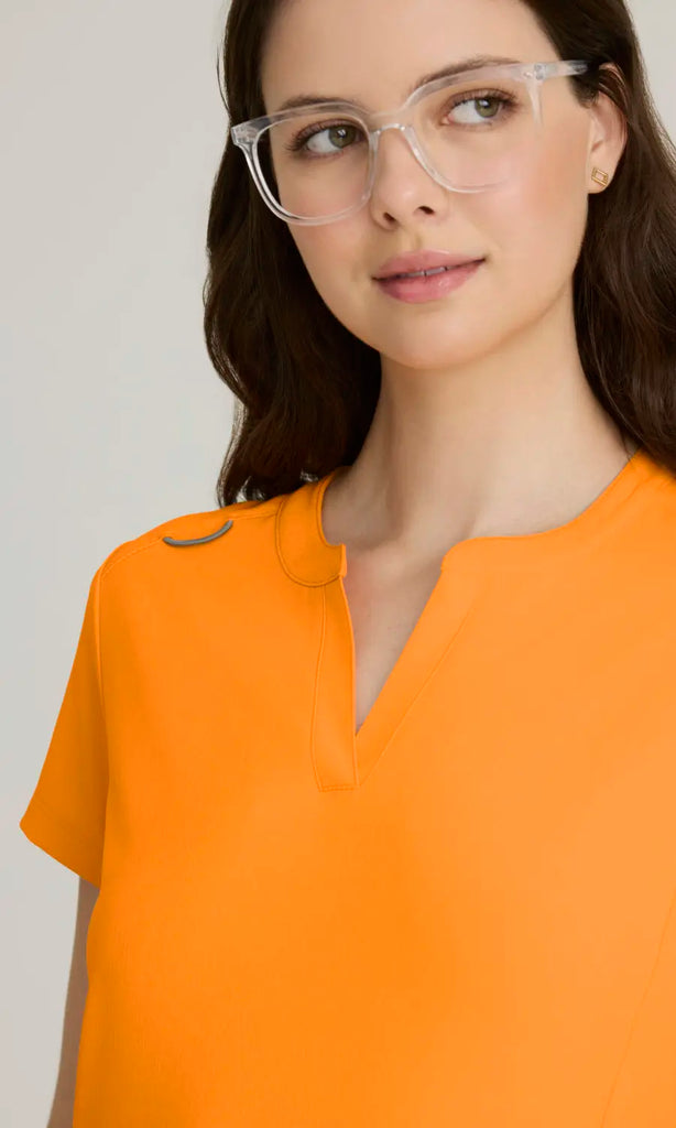 Skechers by Barco Scrubs Women's Coast Top Bright Marigold | scrub-supply.com