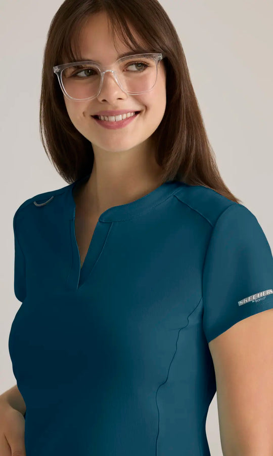 Skechers by Barco Scrubs Women's Coast Top Bahama | scrub-supply.com