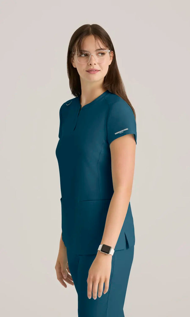 Skechers by Barco Scrubs Women's Coast Top Bahama | scrub-supply.com