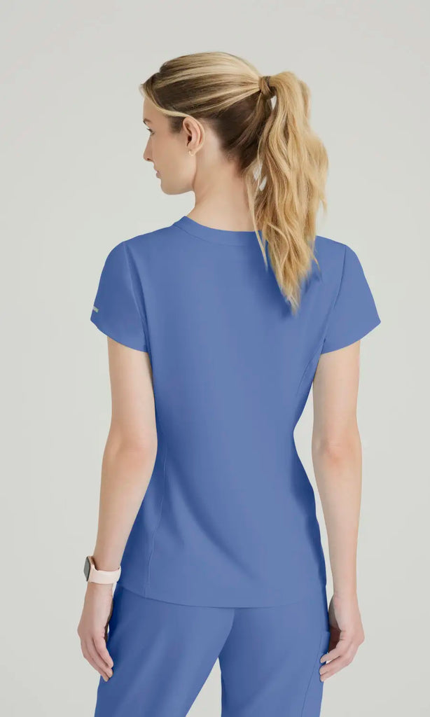 Skechers by Barco Scrubs Women's Coast Top Ceil Blue | scrub-supply.com