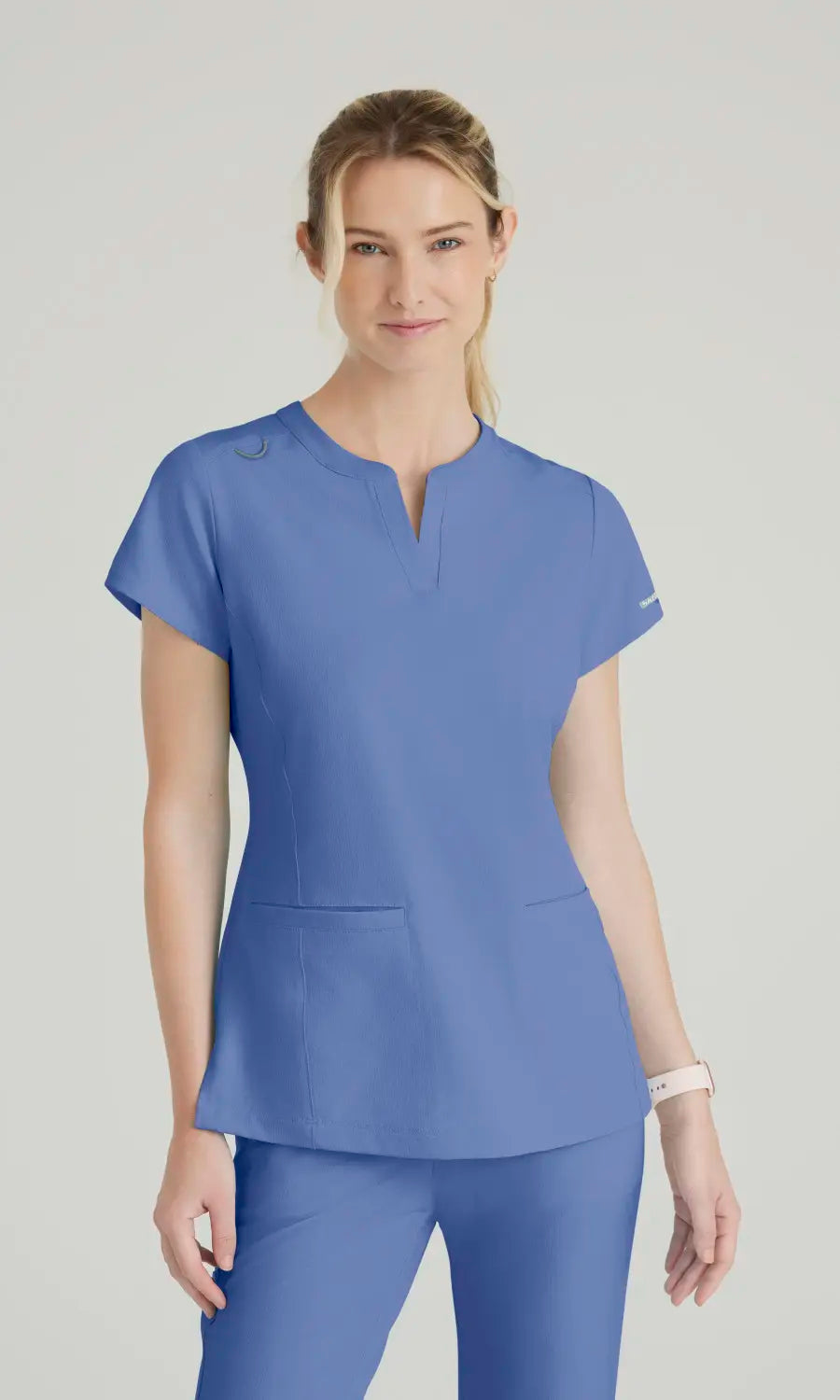 Skechers by Barco Scrubs Women's Coast Top Ceil Blue | scrub-supply.com