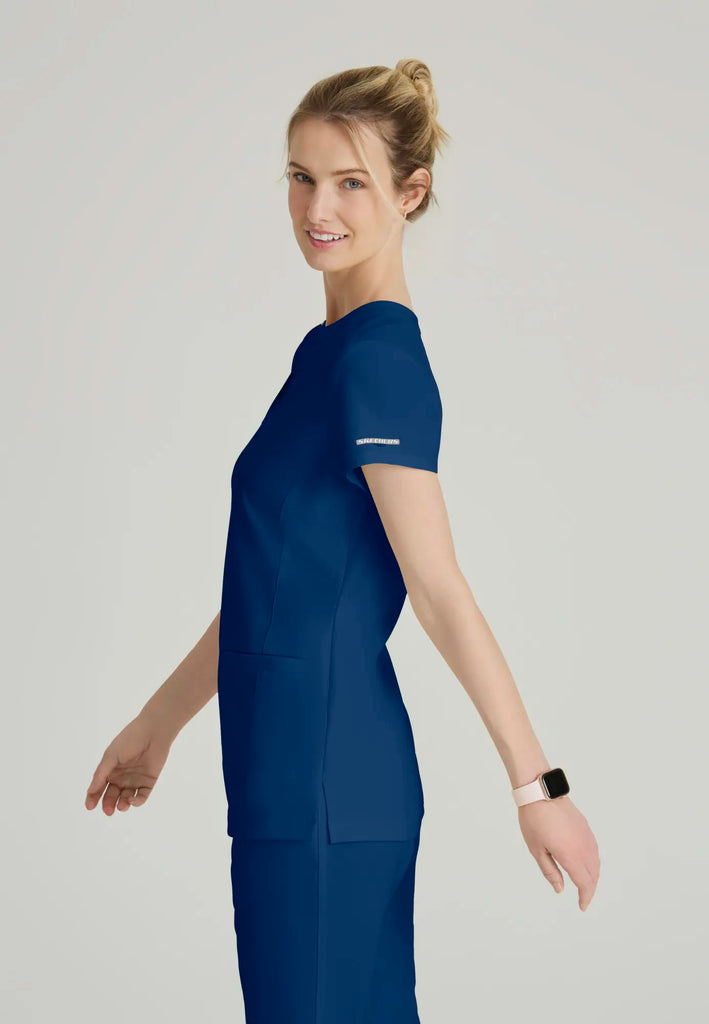 Barco Scrubs Women's Coast Top Navy | scrub-supply.com