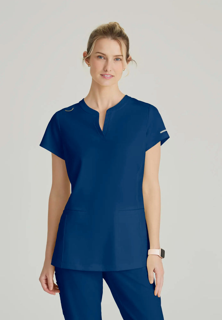 Barco Scrubs Women's Coast Top Navy | scrub-supply.com