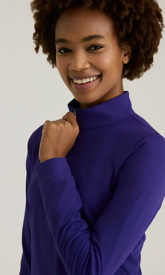 Skechers by Barco Scrubs Women's Atlas Long Sleeve Knit Top Brilliance | scrub-supply.com
