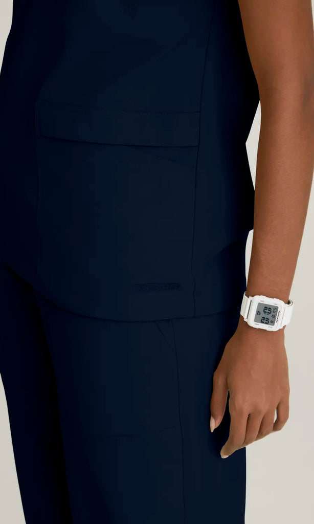 Skechers by Barco Scrubs Women's Charlie Top Navy | scrub-supply.com