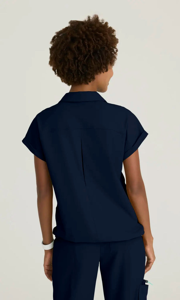Skechers by Barco Scrubs Women's Charlie Top Navy | scrub-supply.com