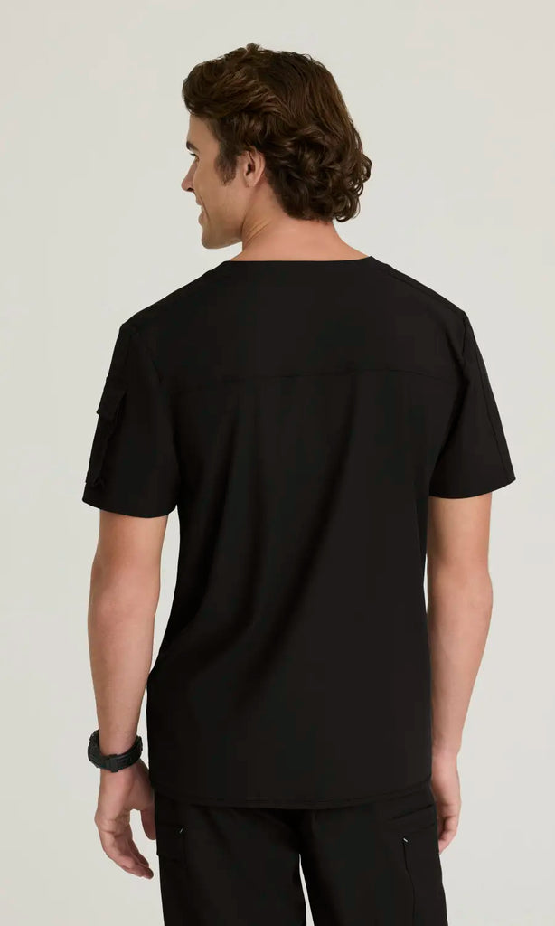 Skechers by Barco Scrubs Men's Station Top Black | scrub-supply.com