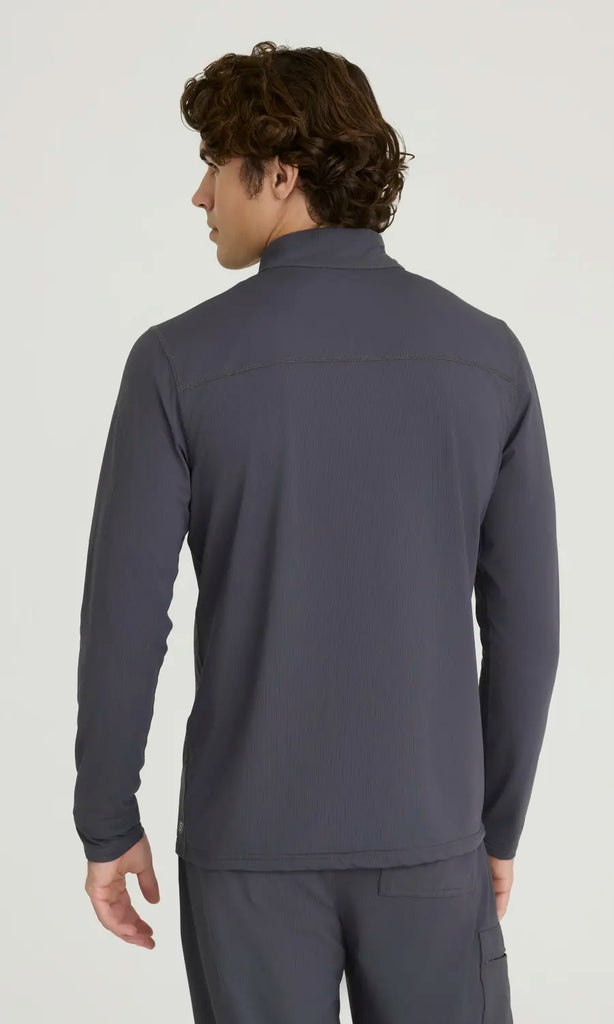 Skechers by Barco Scrubs Men's Propel Long Sleeve Top Pewter | scrub-supply.com