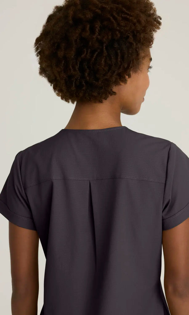 Skechers by Barco Scrubs Women's Trek Tuck-In Top Pewter | scrub-supply.com