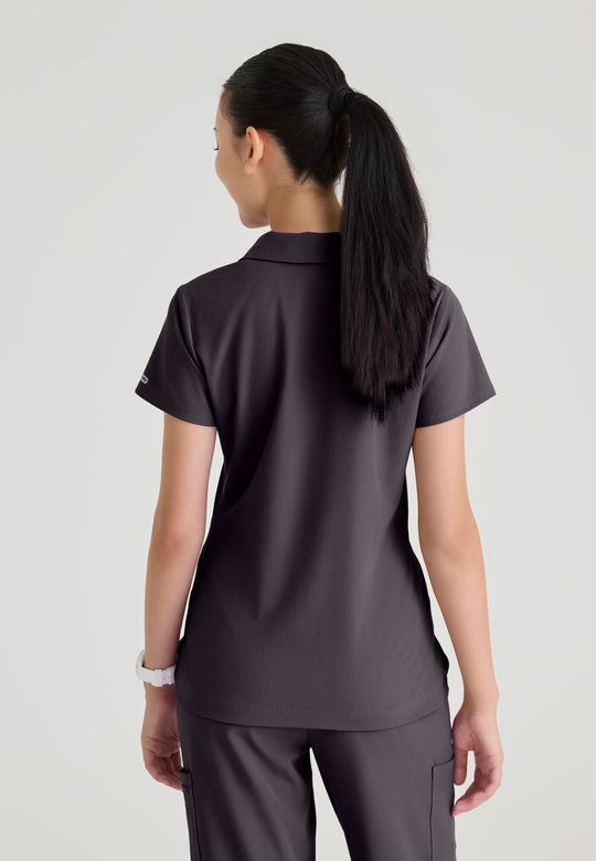 Skechers by Barco Scrubs Women's Honor Top Pewter | scrub-supply.com