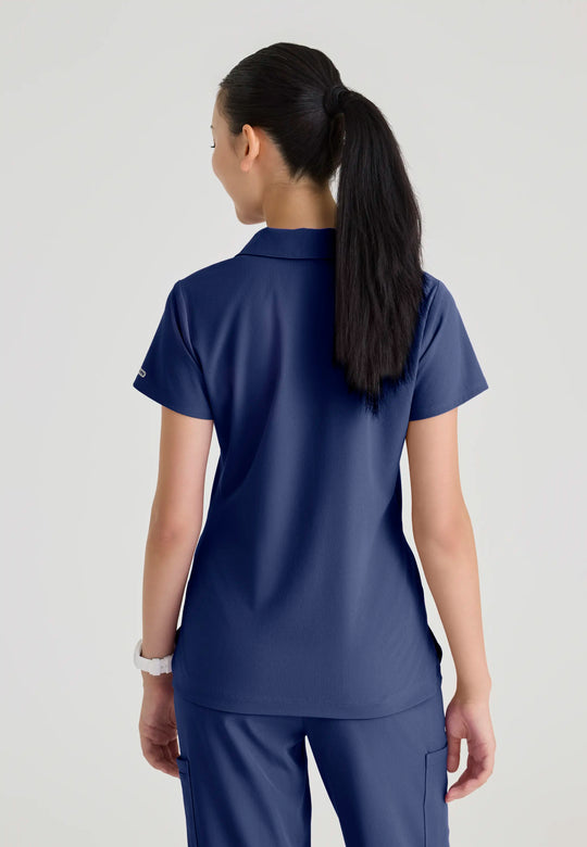 Skechers by Barco Scrubs Women's Honor Top Navy | scrub-supply.com