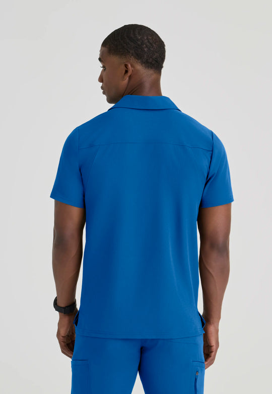 Skechers by Barco Scrubs Men's Merit Top New Royal | scrub-supply.com