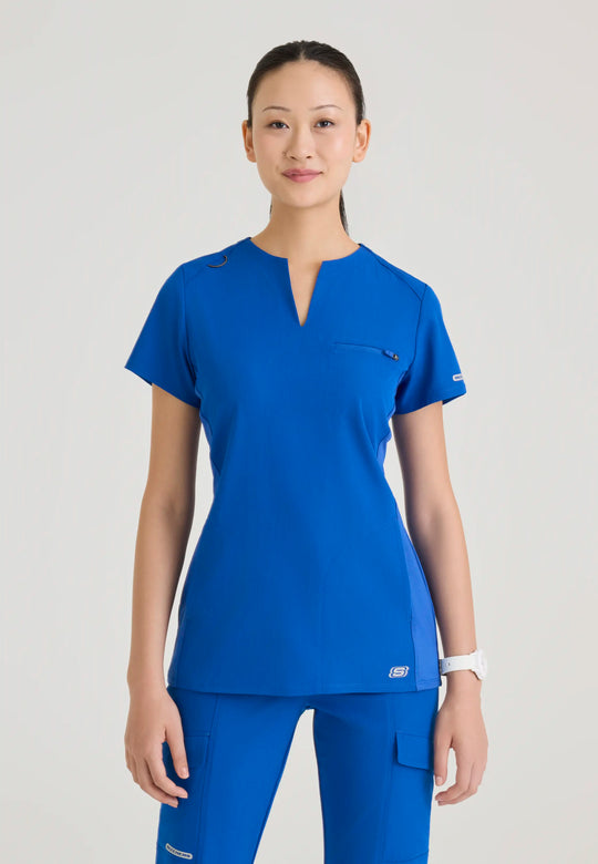 Skechers by Barco Scrubs Women's Reward Top New Royal | scrub-supply.com