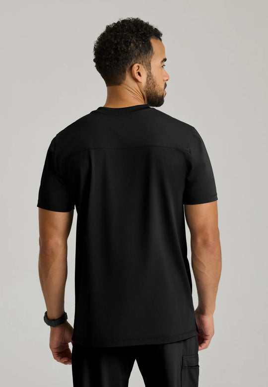 Skechers by Barco Scrubs Men's Rebound Top Black | scrub-supply.com