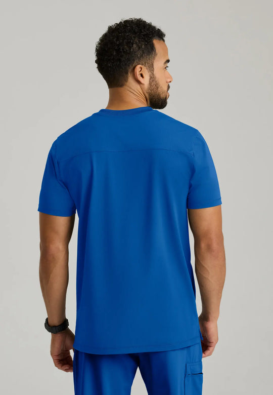 Skechers by Barco Scrubs Men's Rebound Top New Royal | scrub-supply.com