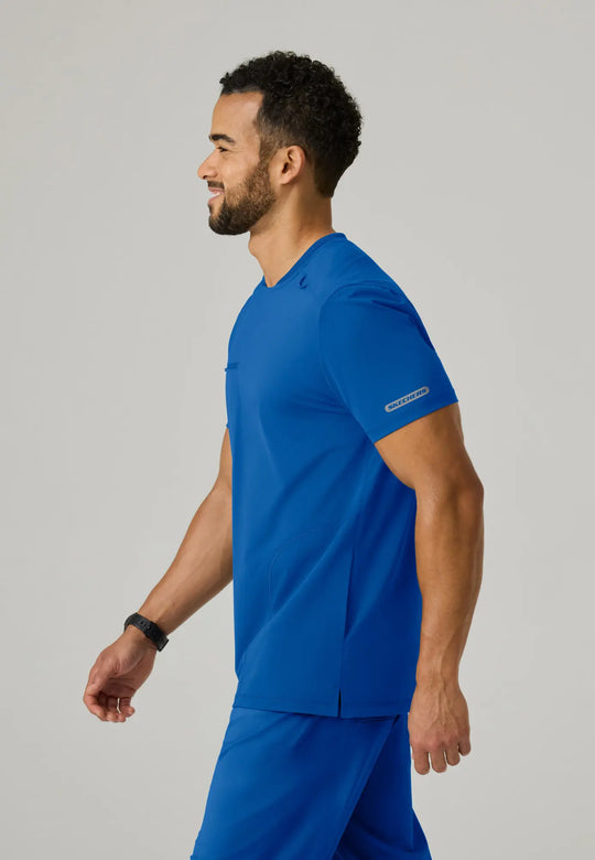 Skechers by Barco Scrubs Men's Rebound Top New Royal | scrub-supply.com