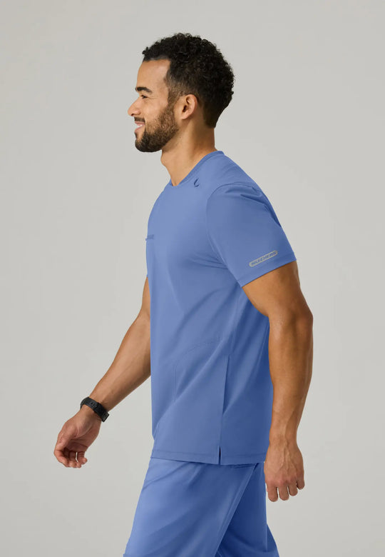 Skechers by Barco Scrubs Men's Rebound Top Ceil Blue | scrub-supply.com