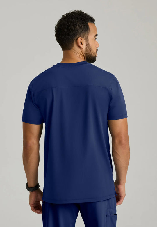 Skechers by Barco Scrubs Men's Rebound Top Navy | scrub-supply.com