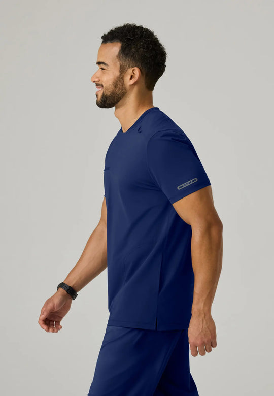 Skechers by Barco Scrubs Men's Rebound Top Navy | scrub-supply.com