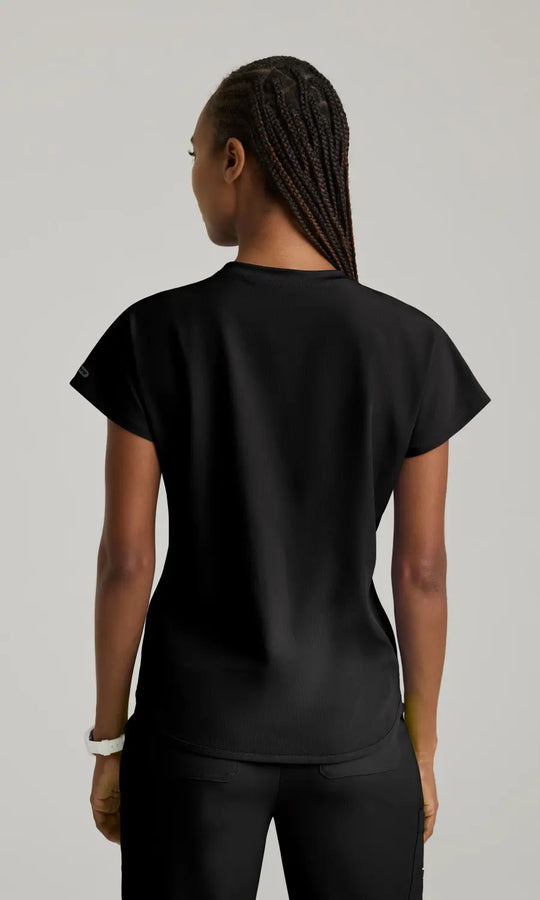Skechers by Barco Scrubs Women's Fresh Top Black | scrub-supply.com