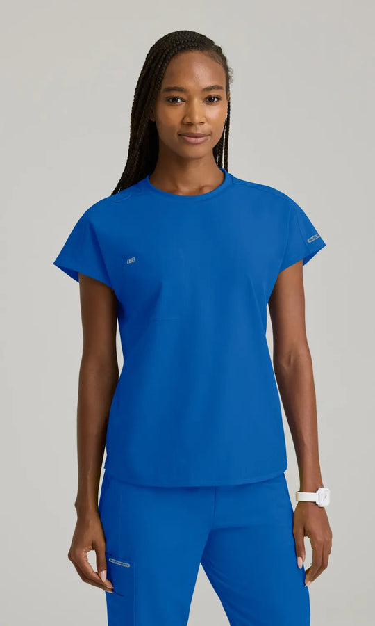 Skechers by Barco Scrubs Women's Fresh Top New Royal | scrub-supply.com