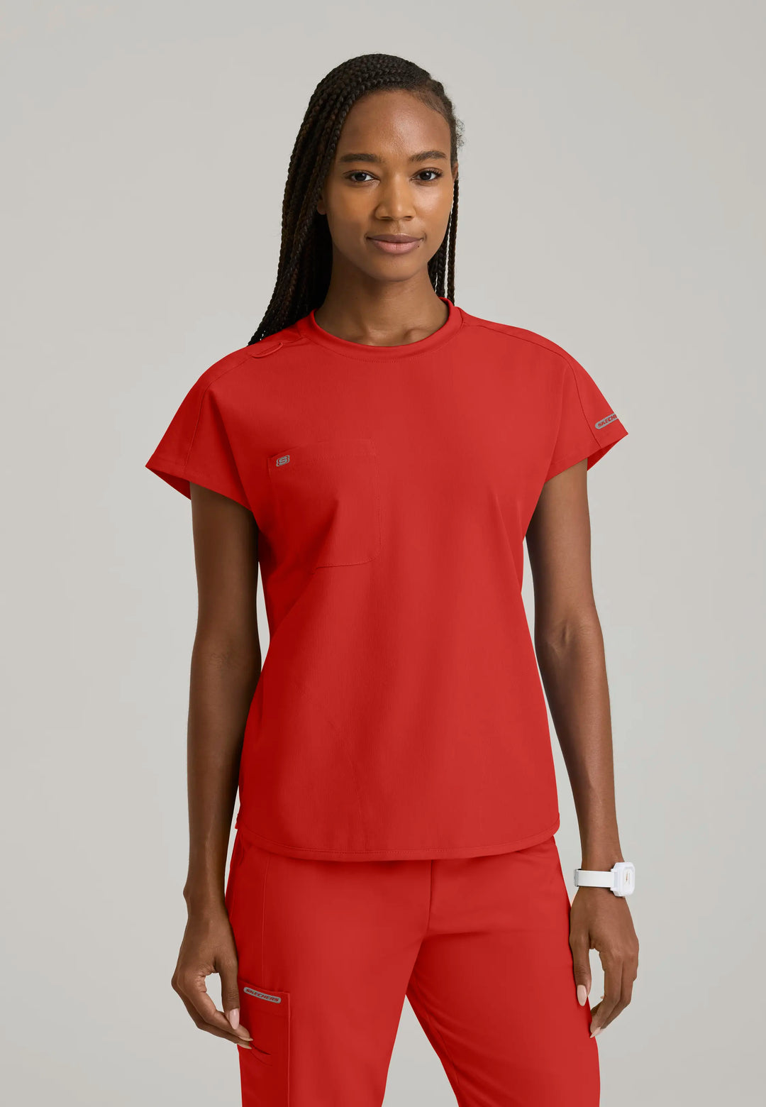 Skechers by Barco Scrubs Women's Fresh Top Persimmon | scrub-supply.com