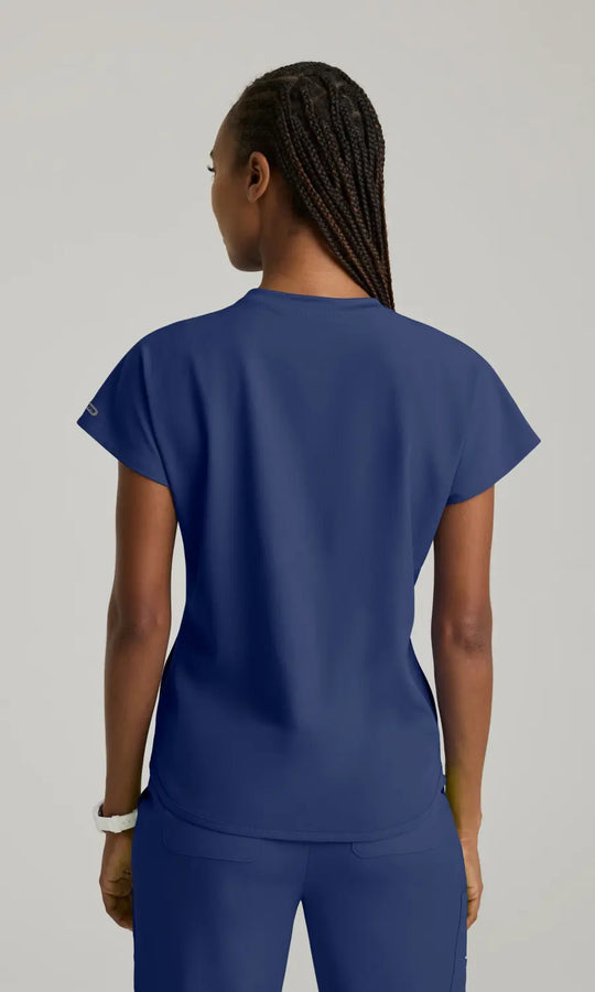 Skechers by Barco Scrubs Women's Fresh Top Navy | scrub-supply.com