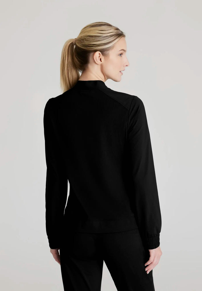 Barco Scrubs Women's Contour Knit Warm-Up Black | scrub-supply.com