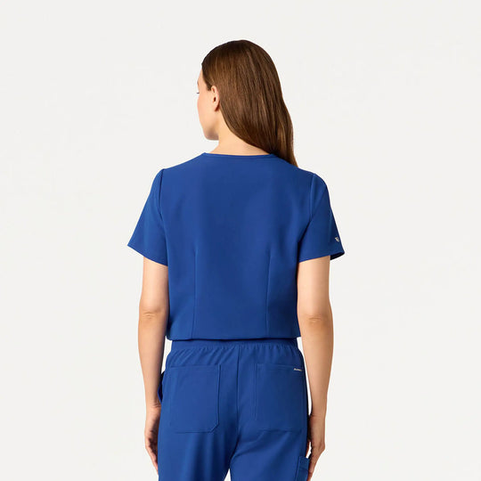 Jaanuu Scrubs Women's Rhena Essential 1-Pocket Scrub Top Galaxy | scrub-supply.com