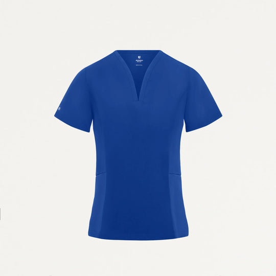 Jaanuu Scrubs Women's Calix Fit & Flare Scrub Top Galaxy | scrub-supply.com