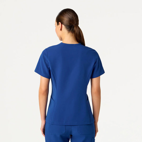 Jaanuu Scrubs Women's Calix Fit & Flare Scrub Top Galaxy | scrub-supply.com