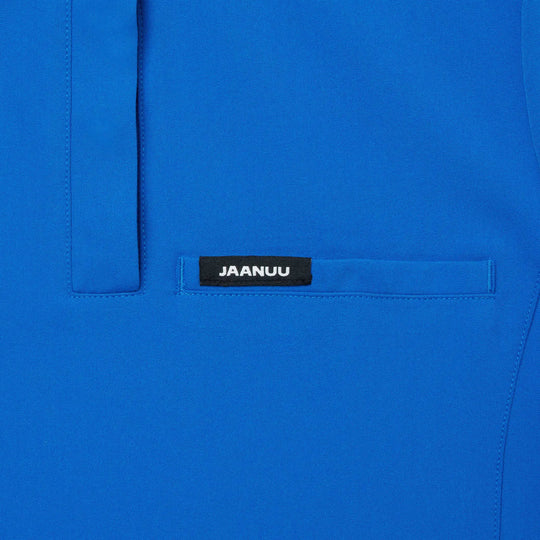 Jaanuu Scrubs Women's Savi Tuck-In Stand-Collar Scrub Top Royal Blue | scrub-supply.com