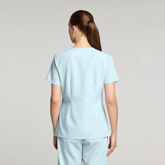 Jaanuu Scrubs Women's Rhena Slim 1-Pocket Scrub Top Sky Blue | scrub-supply.com