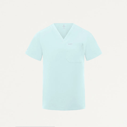 Jaanuu Scrubs Women's Rhena Slim 1-Pocket Scrub Top Sky Blue | scrub-supply.com